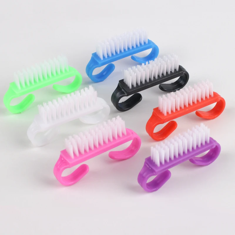 10Pcs Plastic Nail Cleaning Brush Soft Remover Dust Cleaner Acrylic Small Angle Colorful Brushes For Nail Manicure Tools 2