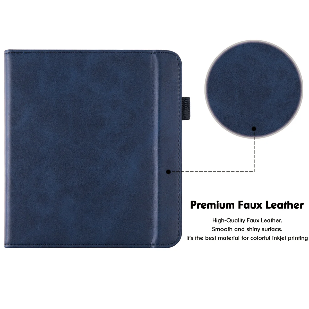 Stand Case for Kobo Libra 2 eReader (2021 Released,Model N418) - Premium PU Leather Sleeve Cover with Hand Strap/Auto Sleep/Wake touch pen for android