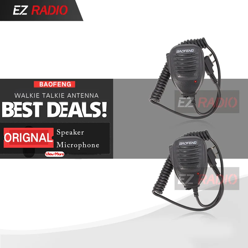 Best Двухканальные рации Baofeng Динамик Mic для Baofeng TYT pofung ручной UV5R UV-82 BF-888S BF 888 S UV-5R Интимные аксессуары микрофон - Цвет: 2 PCS