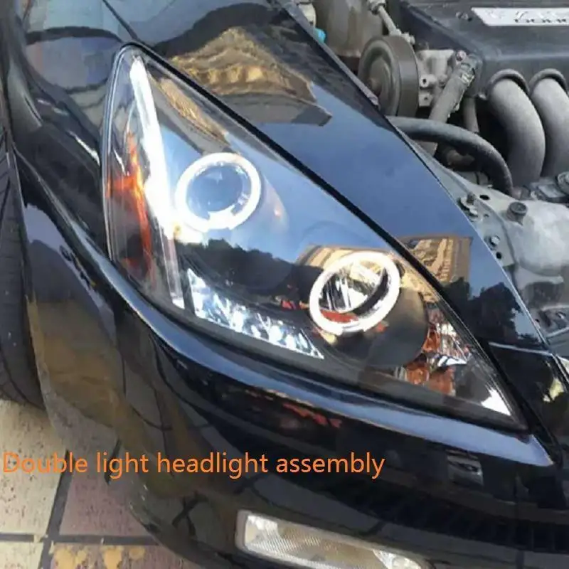 MODEL F Аксессуар для укладки Drl Led Automovil Cob боковой сигнал поворота фары автомобиля фары в сборе 03 04 05 06 07 для Honda Accord - Цвет: MODEL F