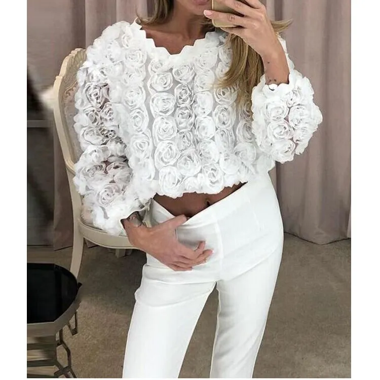 

2019 Women Sexy Beach Blouse Loose Sweet Short Floral Mesh Blouse Female Lovely Girls Party Tops