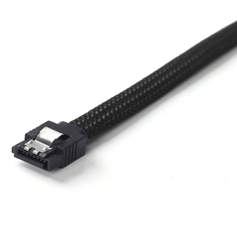 2 шт 50 см SATA 3,0 III SATA3 7Pin кабель для передачи данных 6 ГБ/сек. SSD Кабели HDD жесткий диск шнур для передачи данных с нейлоновыми рукавами премиум версия(черный