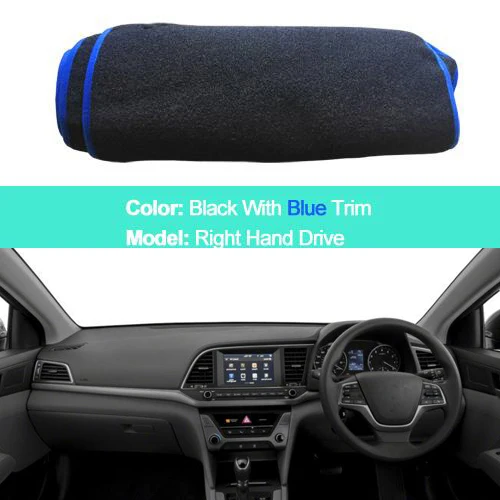 2 Layers Car Dashboard Cover Carpet Cape Dash Mat Dashboard Anti-UV For Hyundai Elantra Avante LHD RHD - Название цвета: Фиолетовый