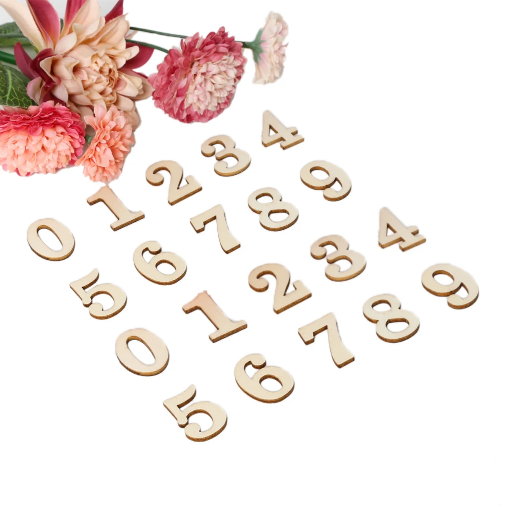 

Wooden Letter Figure Decoration 2 Kits Portable Delicate Wooden 26 Capital Letter Minuscule 0-9 Figure Scene Prop Decoration