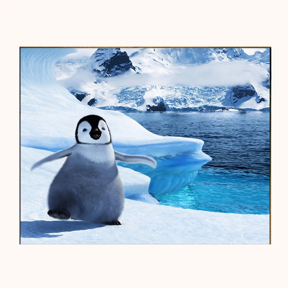 Peinture Diamant Theme Pingouin Mignon Broderie Complete Carre Points De Croix Strass Mosaique Decoration Bricolage 100 Aliexpress Maison Animalerie