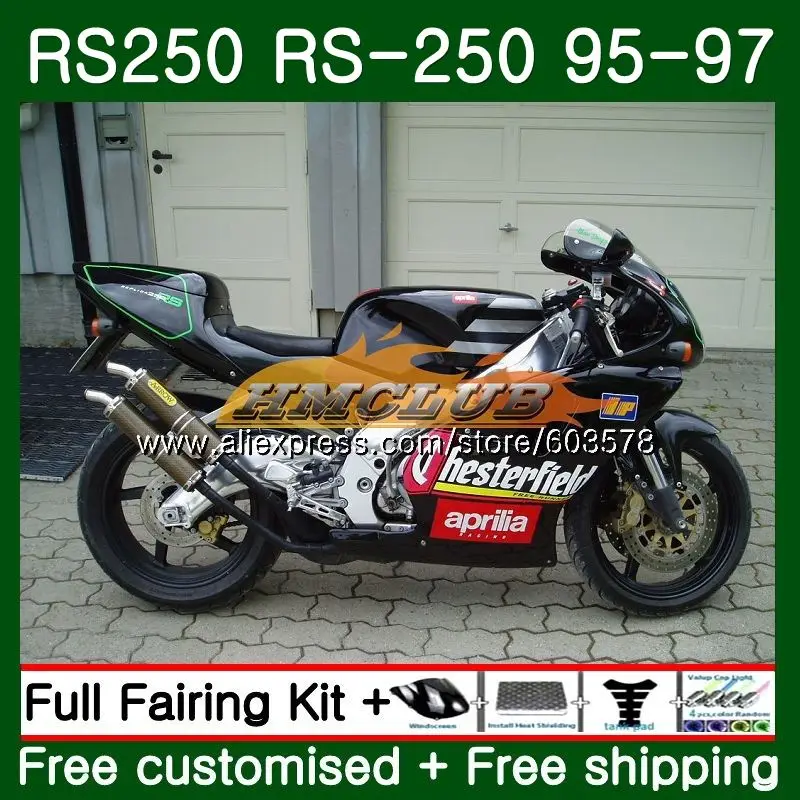 Набор для ухода за кожей Aprilia RS-250 RSV250 RS250 1995 1996 1997 45CL. 0 RSV250 RR RS 250R для детей ростом 95-97 РСВ 250 RR RS 250 95 96 97 обтекатель глянцевый черный - Цвет: No. 1
