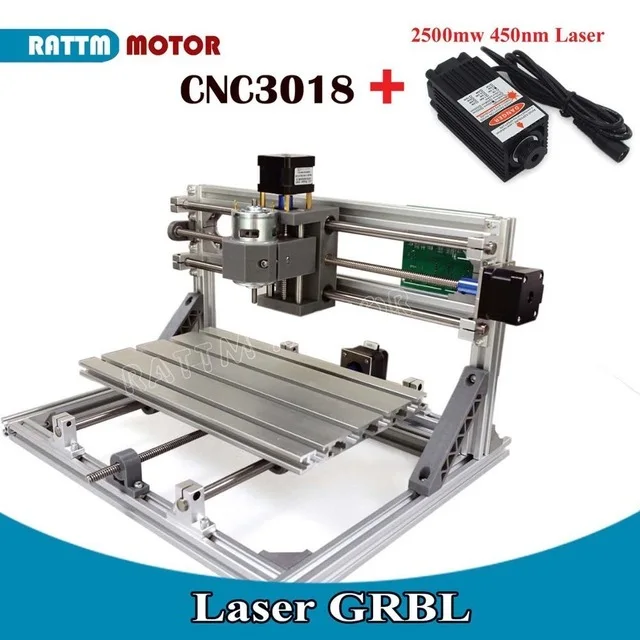 3018with2500mw Laser 3018 ЧПУ GRBL управление Diy ЧПУ маршрутизатор машина 30x18x4,5 см, 3 оси Pcb ПВХ фрезерный станок дерево маршрутизатор лазерная гравировка - Цвет: 3018with2500mw Laser