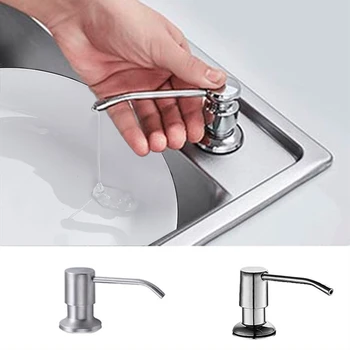 

Liquid Soap Dispenser Black/Chrome Stainless Steel Pump Head For Bathroom Kitchen Sink Replacement Hand Liquid Soap Dispensers