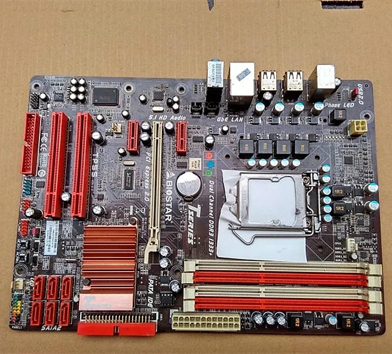 Для BIOSTAR TP55 оригинальная настольная материнская плата P55 LGA 1156 i7 i5 i3 DDR3 16G ATX
