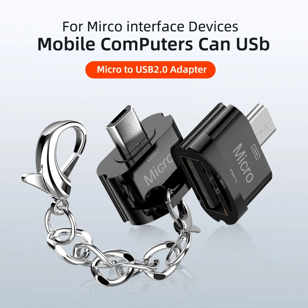 Микро Android к USB2.0 мобильный телефон планшет коробка Металл Otg U диск подключение подвесная цепь адаптер Зарядка синхронизация передача данных