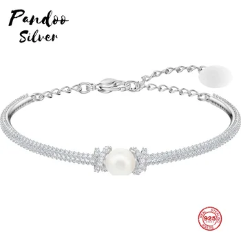 

Fashion Charm Pure 925 Silver Original 1:1 Copy, Simple Design Elegant And Exquisite Wild Bracelet Female Luxury Jewelry Gifts