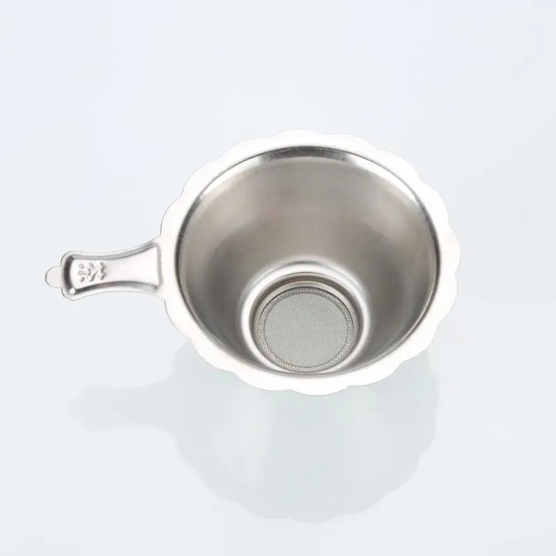 Tea Strainer Stainless Steel Tea Drain Double-layer Fine Mesh Tea Strainer Leaves Catcher Filter Sieve Silver Color Teaware Home Tool
