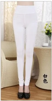 white women pants 6XL плюс размер женские брюки тонкий высокая талия стрейч карандаш брюки обтягивающая, эластичная капри для женщин женские брюки Pantalon Femme - Цвет: white women pants