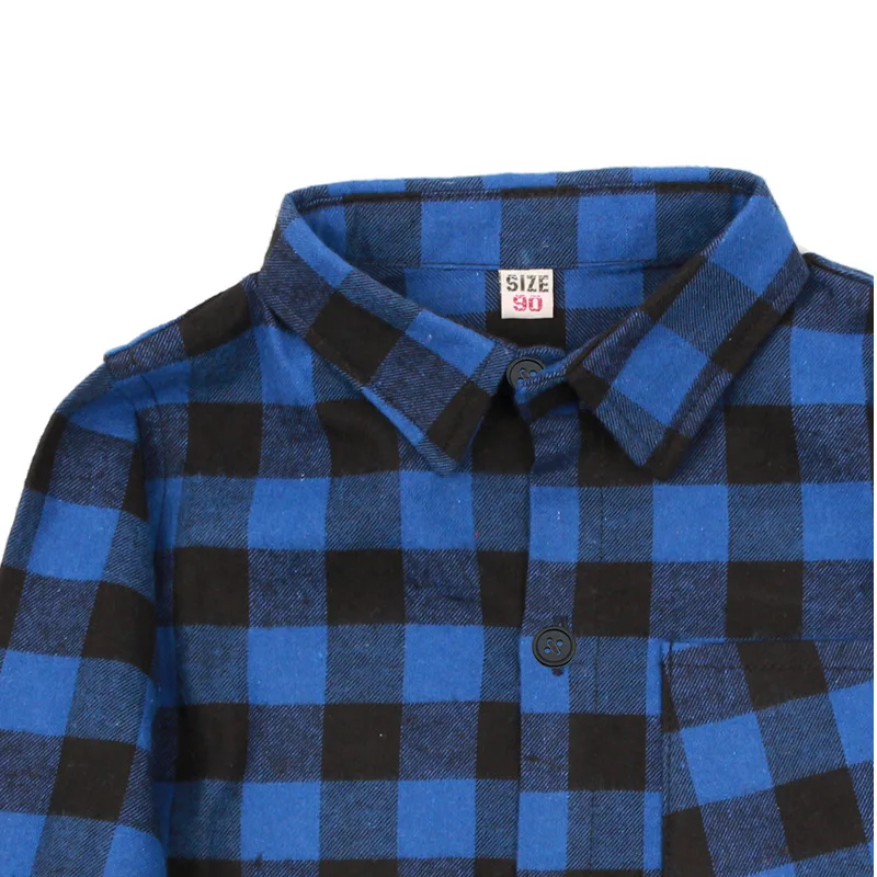 Baby Boys Cotton Plaid Shirts Autumn and Spring Fashion Baby boys Long Sleeve tops England Style boys shirt Kids Clothes