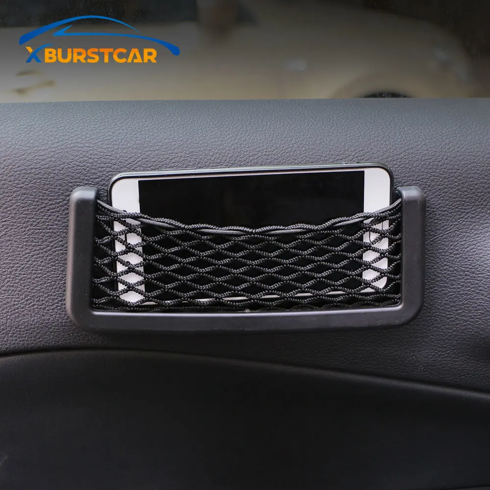Xburstcar Автомобильная сумка держатель телефона сетки для Ford Focus 2 3 4 Fiesta Ecosport Everest Kuga для Chevrolet Cruze Trax Malibu