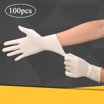 

100pcs Disposable Latex Gloves Protective Gloves Industrial Gardens Rubber Gloves Thickening Safety Industrial Glove XS S M L XL