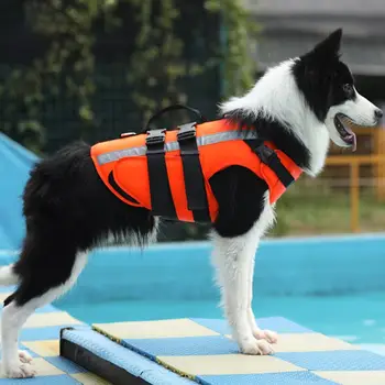 

Dog Life Vest Summer Pet Life Jacket Dog Clothes Jacket Safe Durable Pet Life Vest With Adhesive Stickers Cool Swimming Suit