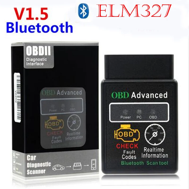 Горячая распродажа! HH ELM327 Bluetooth OBD2 OBD II диагностический инструмент ELM 327 V1.5 CAN шина
