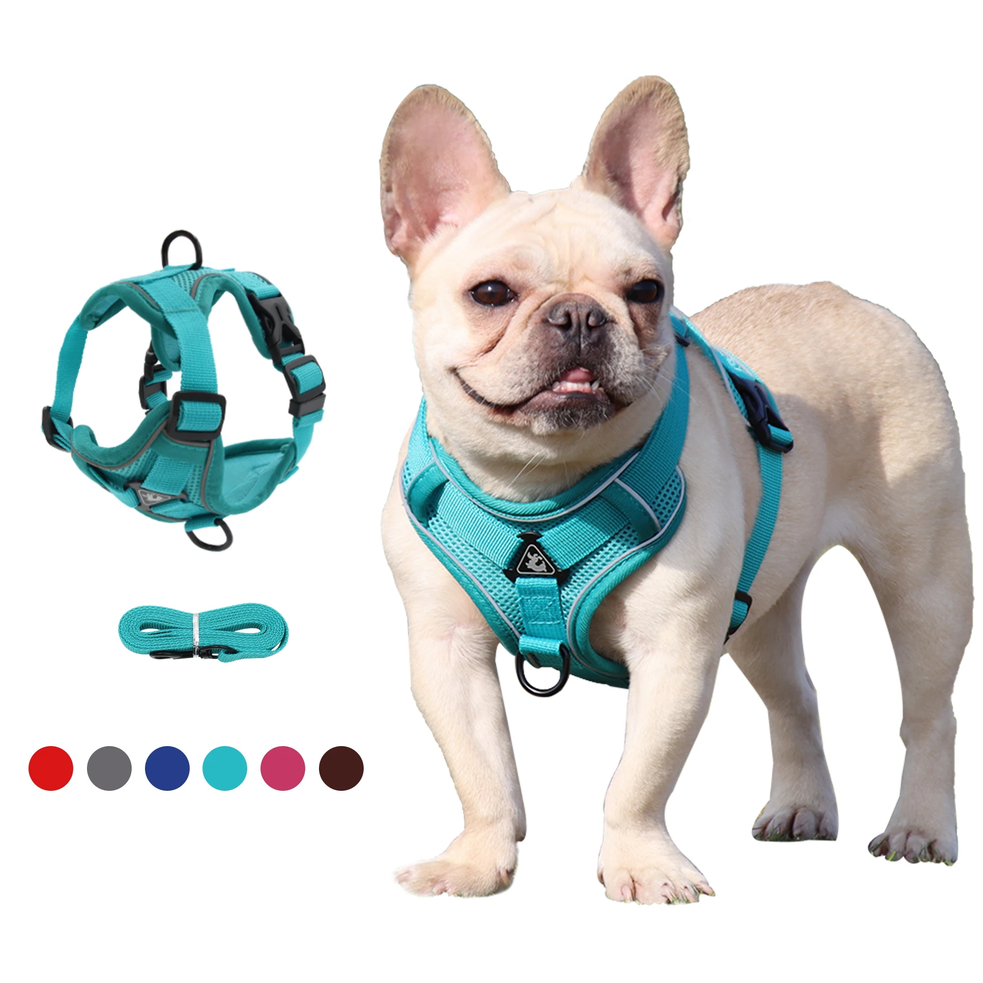 

Dog Harness With Leash Set Reflective Breathable Adjustable Puppy Harness Running Rope For Small Medium Dogs Cat Harness Vest