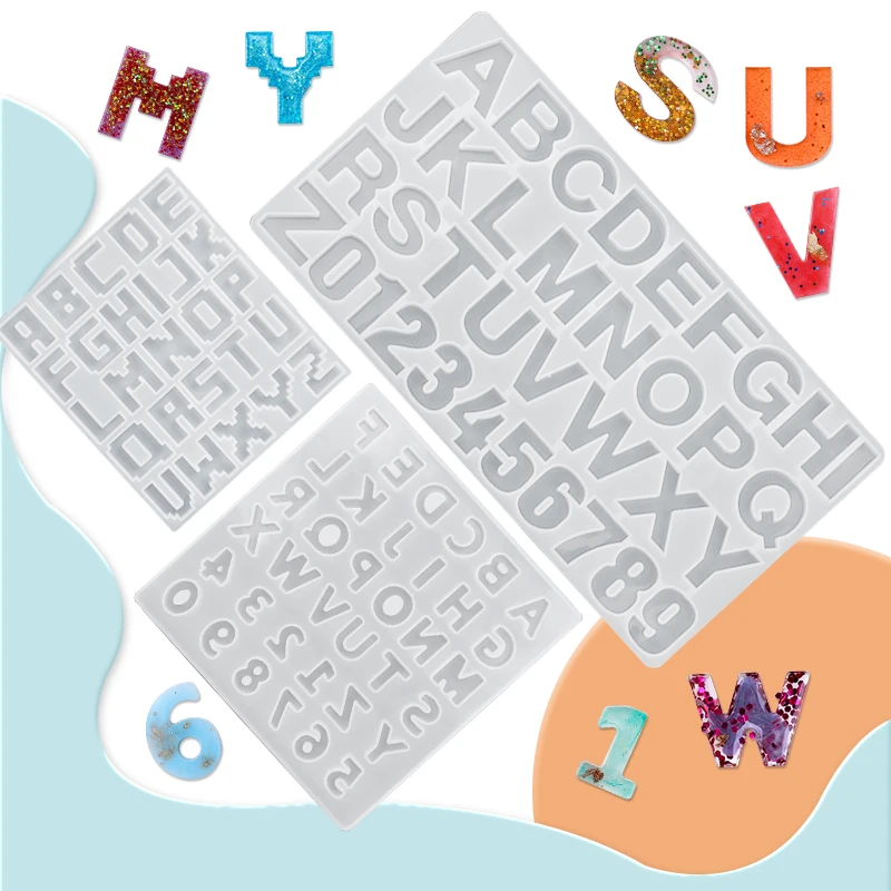 Alphabet Epoxy Resin Mold Kit Ornament Backward Letter Resin