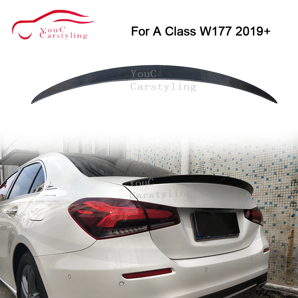 W177 задний спойлер из углеродного волокна крыло багажника для Mercedes класс W177 седан хэтчбек+ AMG стиль задний спойлер