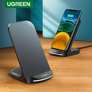 

Ugreen Qi Wireless Charger Stand for iPhone 11 Pro X XS 8 XR Samsung S9 S10 S8 S10E Fast Wireless Charging Station Phone Charger
