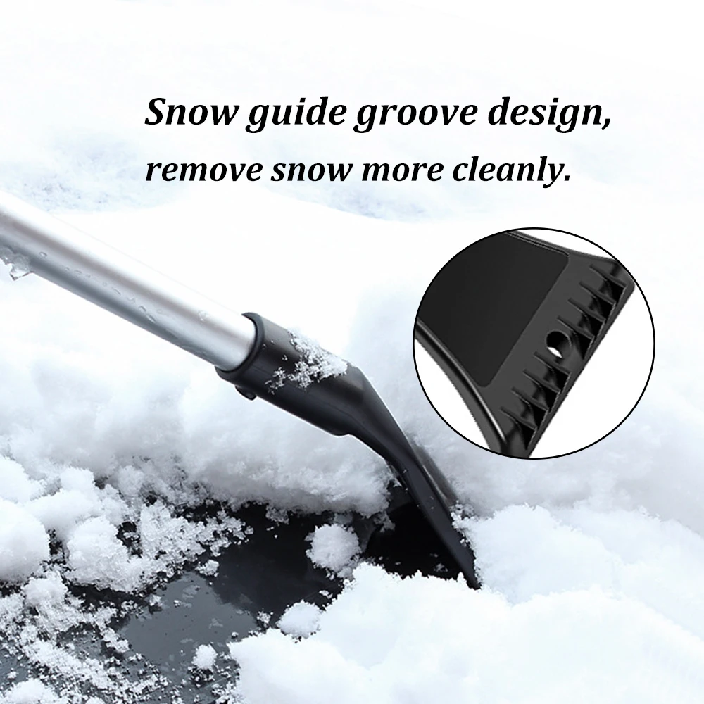 Car Windshield Ice Scraper Auto Glass Snow Shovel Extendable Snow Removal Brush Car Cleaning Brush Winter Ice Removal Tools