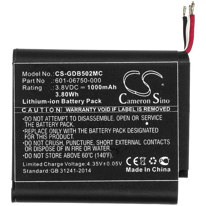 TECHTEK Batteria 800mAh compatibile con [GoPro] Hero 4 Session, Hero 5 Session, HWMR1, HWPR1, CHDHS-101, CHDHS-501 sostituisce 601-06750-000, 601-06750-101, 601-10257-000 FBA
