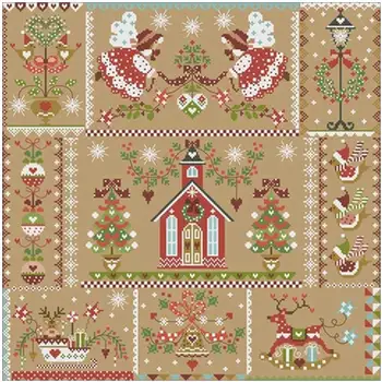 

Christmas girl 1 patterns Counted Cross Stitch 11CT 14CT DIY Chinese Cross Stitch Kit Embroidery Needlework Sets home decor