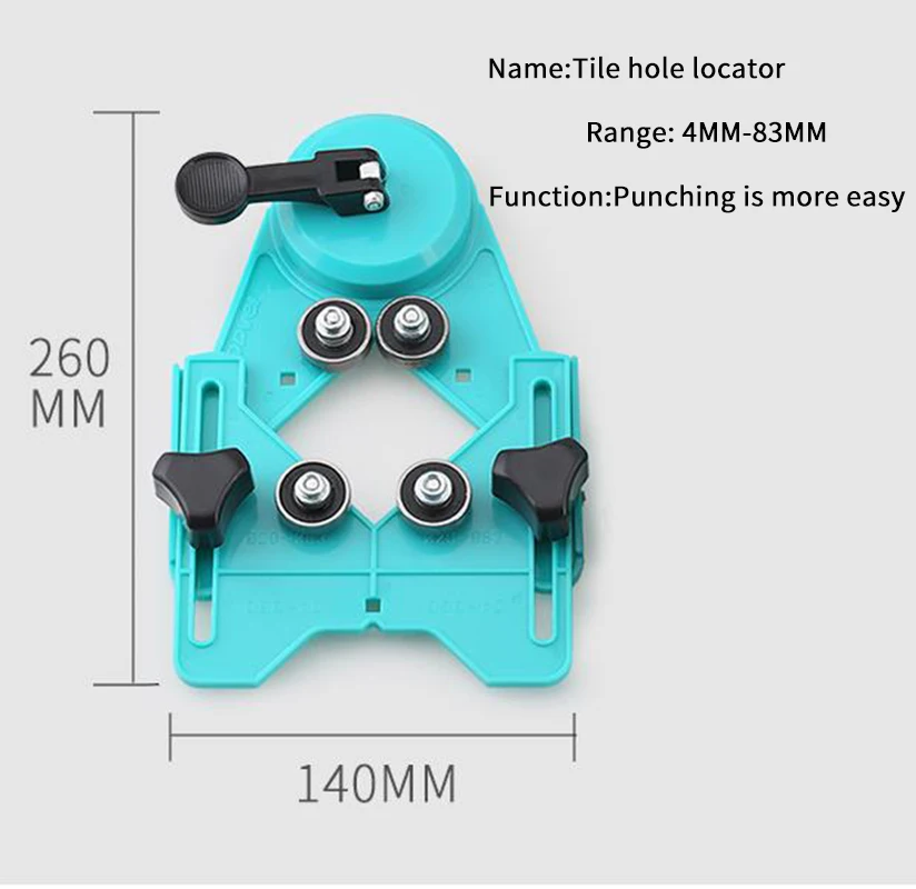 GANCHUN плитка стеклянная керамическая плитка локатор Алмазный открытие позиционирования руководство регулируемый 4-83 мм строительные инструменты