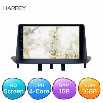 

Harfey 9inch Bluetooth GPS Navigation Car Radio Android 8.1 HD HD Touchscreen for Renault Megane 3 2009-2014 support Carplay SWC