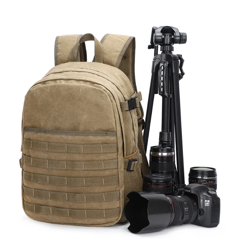 Рюкзак для камеры DSLR SLR водонепроницаемый холщовый рюкзак ноутбука до 15 дюймов с