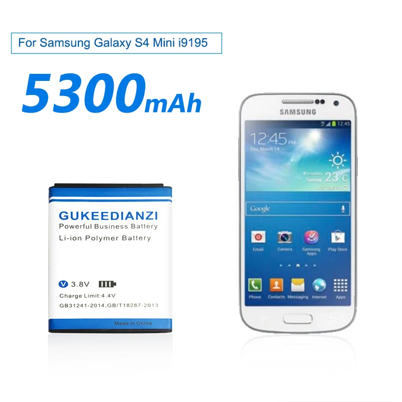 GUKEEDIANZI 5350 мА/ч, B500AE B500BE Батарея для samsung S4 мини Батарея мини S4 i9192 i9195 i9198 S4mini i9190 Батарея