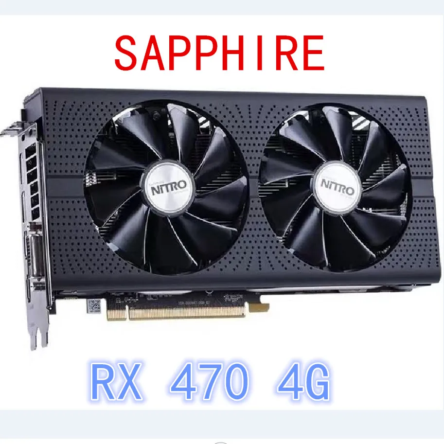 Игровая Видеокарта SAPPHIRE Radeon RX 470 4G 4 Гб RX470 RX470D 256bit GDDR5 PCI Express 3 0 для настольных ПК