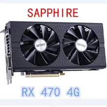 Игровая Видеокарта SAPPHIRE Radeon RX 470 4G 4 Гб RX470 RX470D 256bit GDDR5 PCI Express 3 0 для
