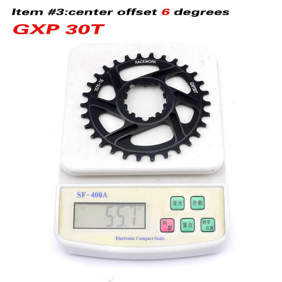 Бесплатно deliv RACEWORK Fahrrad кеттенблат 32 34 36 38t Engen Breite Fahrrad кеттенблат мех GXP XX1 XO KurbelFahrrad crankset 30 - Цвет: 6degree30T