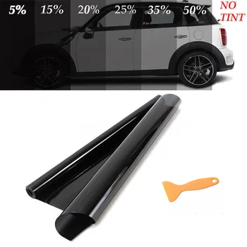 

50cm*1m VLT Black Car Window Tint Tinting Film Glass Vinyl Roll Stickers Scratch Resistant Home House PET Solar Protection