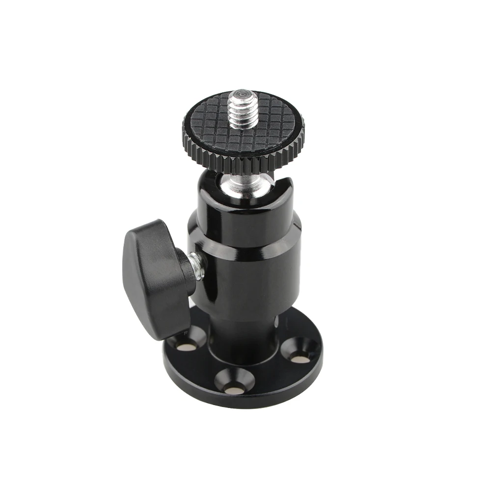 

Kayulin 1/4"-20 Mini Ball Head Wall Ceiling Mount for Monitor CCTV DVR Bracket stand Home Installation Surveillance System