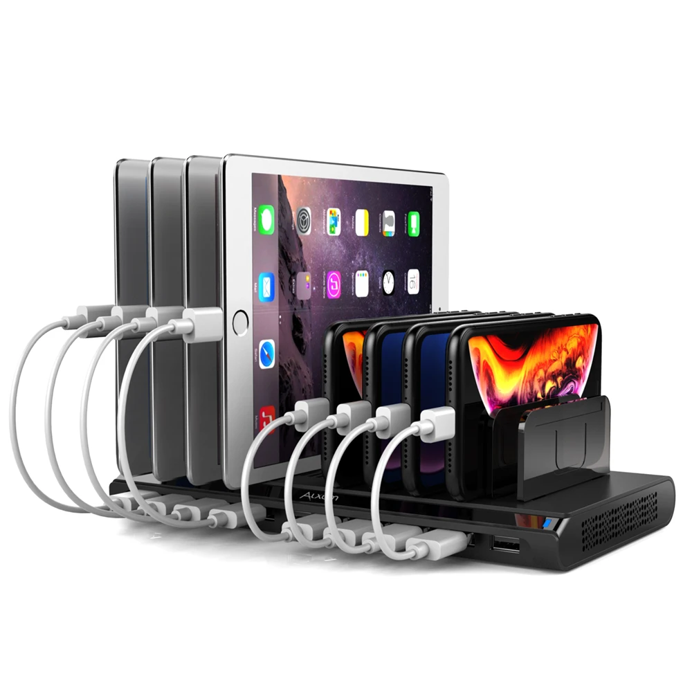 10 Port USB Charger for Mobile Phone iPhone Xiaomi Samsung iPad Power Bank Multiple Usb Fast Charging Home Desktop Wall | Мобильные