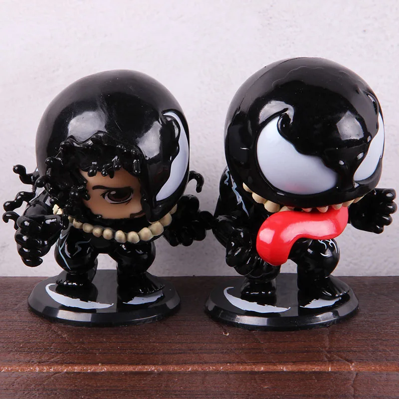 Marvel горячие игрушки Cosbaby Venom Eddie Brock кукла с качающейся головой ПВХ яд фигурка Коллекционная модель игрушки