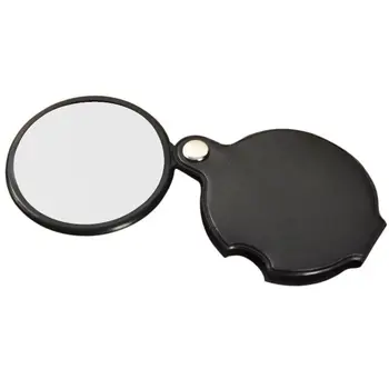 

Portable Round Little Handy Magnifier 5X Mini Foldable Pocket Magnifying Glass for Reading Travel Seniors Maps Kids computer