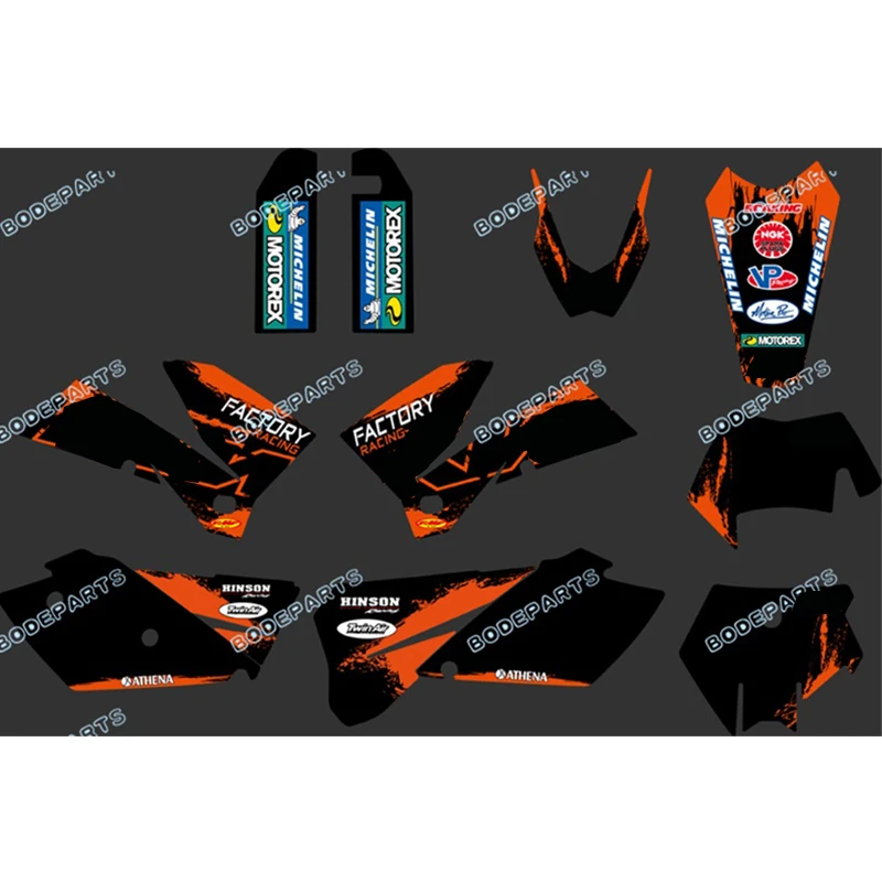 Грязевой мотоцикл мотоцикла SXF MXC SX EXC Decla Графический комплект для KTM 2005 2006 2007 |