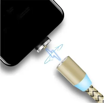 

200pcs 1M Magnetic 3 in 1 USB Cable for iPhone Xs Max 8 7 6 & USB Type C Micro USB Cable for Samsung Xiaomi LG USB C With Box