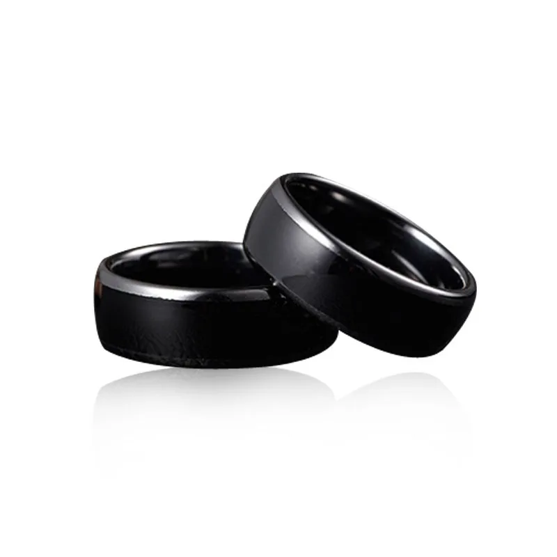 Programmed 125khz-17mm HECERE T5577 or UID chip RFID Black Ceramics Smart Finger rewrite Ring 125KHZ/13.56MHZ Wear for Men or Women 