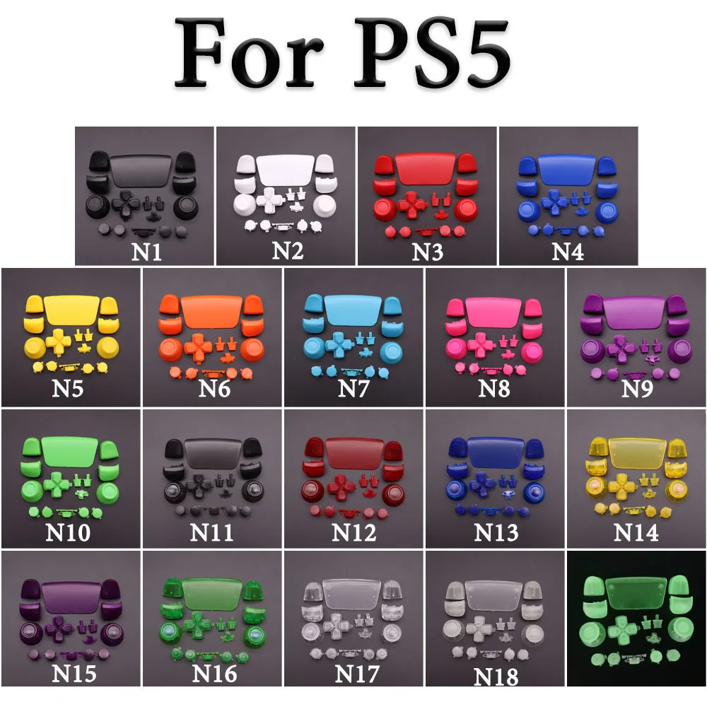 Per Controller Ps5 L1 R1 L2 R2 Kit Pulsanti Pulsante D-Pad Sostituzione Tappo Levetta Per Gamepad Dualsense 5 Ps5
