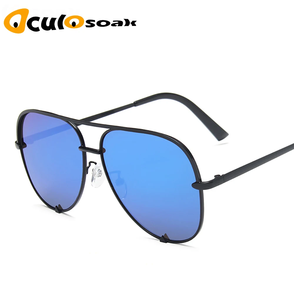 

2019 New Brand Designer Men Sunglasses Women Vintage Metal Reflective Glasses For Women Mirror Retro Oculos De Sol Gafas