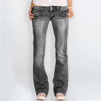 

New 2020 Women Summer Jeans High Waist Casual Straight Denim Trousers Embroidered Streetwear Wild Split Wide Leg Long Pants