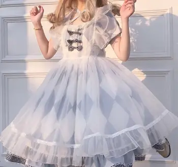 

Japanese Dress Kawaii JSK Lolita Dress Women Summer Dress Sweet Soft Sister Girl Cute Lolita Cosplay Suspender Dress DQS5384