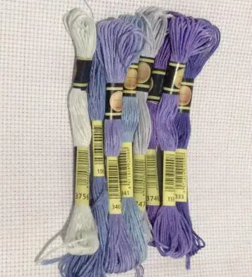 8 метров плетение браслетов нить уникальный стиль 6 нить для вышивки нитью шитье, моток пряжи ремесло Dofferent градиент цвета - Цвет: 7