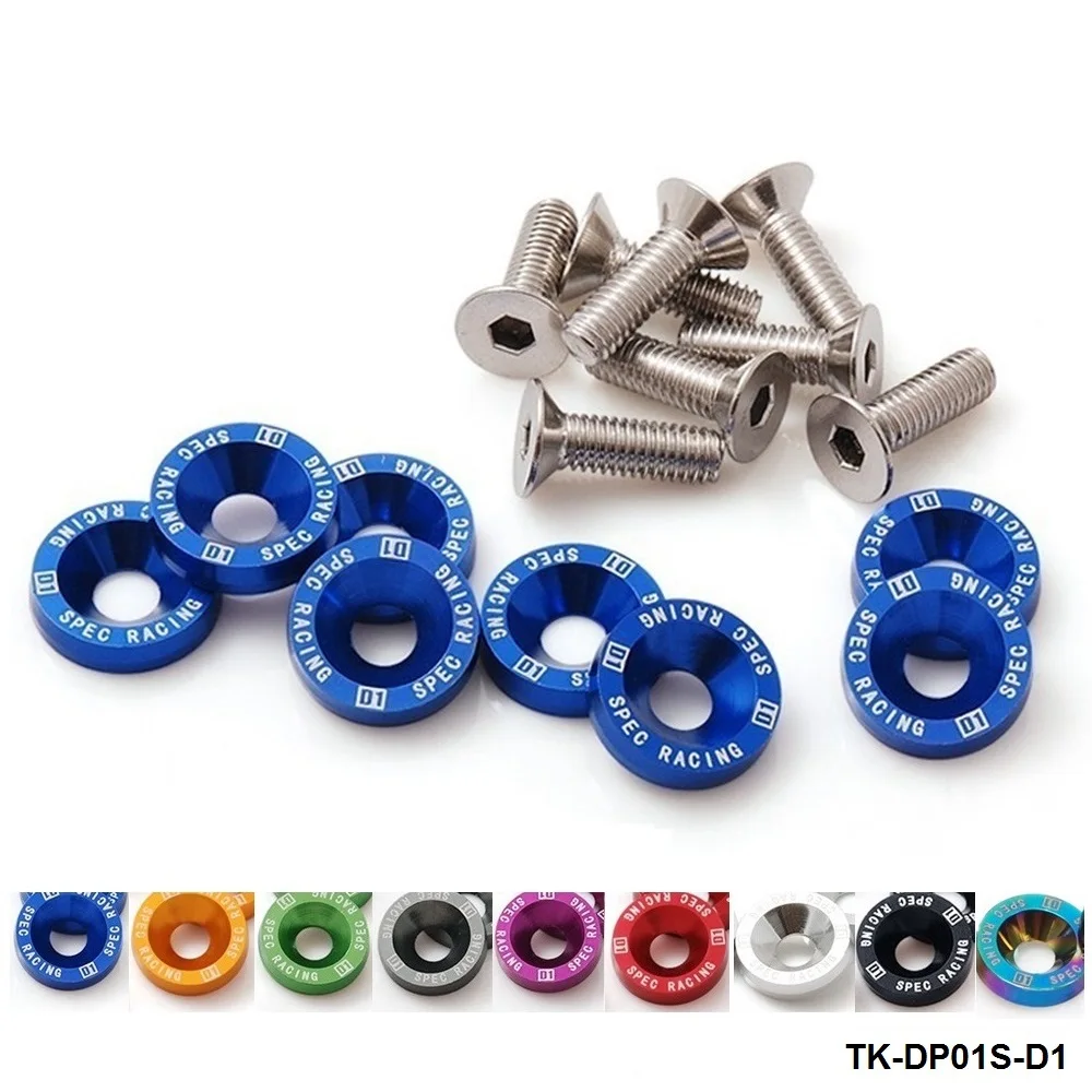 

Pivot - D1 Spec 8 Pcs M6 x 20 Headlights Bumpers Fender Washers Kit Bolt Screw Engine Red Color Fit For HONDA D1-DP01S-RD